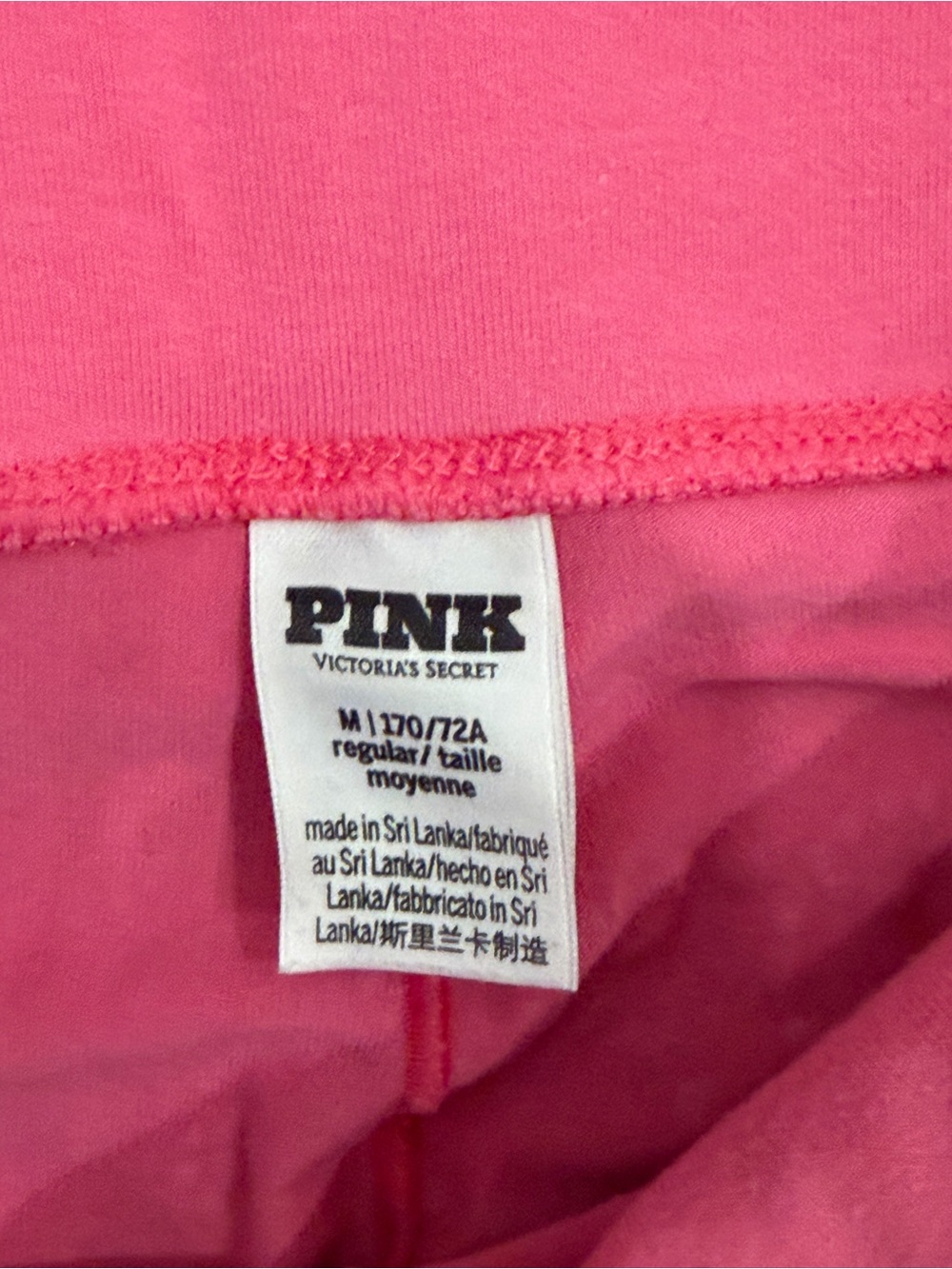 PINK Victoria's Secret Hot Pink Logo Leggings & Crop Tank Set - Picture 3 of 9